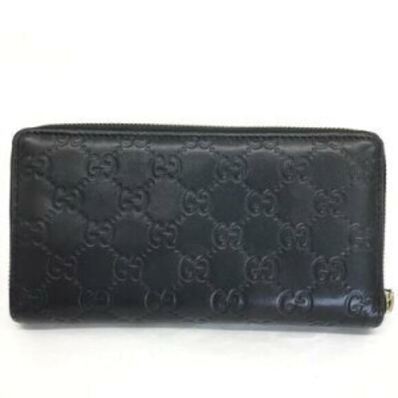 Gucci round zipper long wallet black leather - Picture 2 of 9